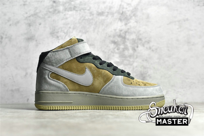 NIKE AIR FORCE 1 MID CHRISMAS REFLECTIVE DARK GREY/DARK GREEN-BLACK CQ5059-118