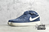 NIKE AIR FORCE 1 MID 07 SUEDE NAVY BLUE/NAVY BLUE/WHITE AA1118-007