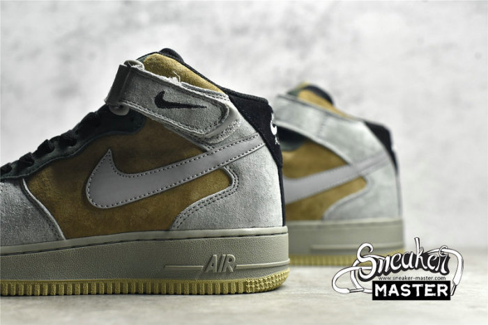 NIKE AIR FORCE 1 MID CHRISMAS REFLECTIVE DARK GREY/DARK GREEN-BLACK CQ5059-118