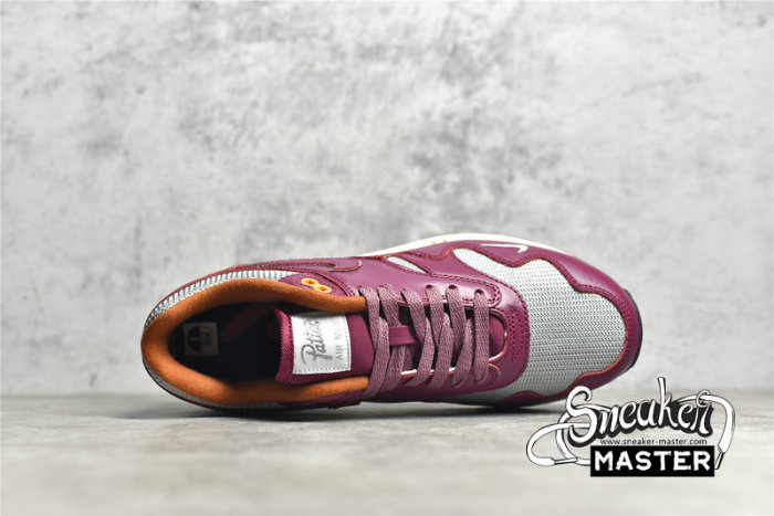 NIKE PATTA X AIR MAX 1 RUSH MAROON METALLIC SILVER/RUSH MAROON DO9549-001