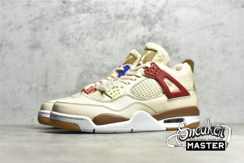 NIKE AIR JORDAN 4 RETRO GS WILD THINGS SAIL/UNIVERSITY RED/HEMP/BARELY VOLT DH0572-264
