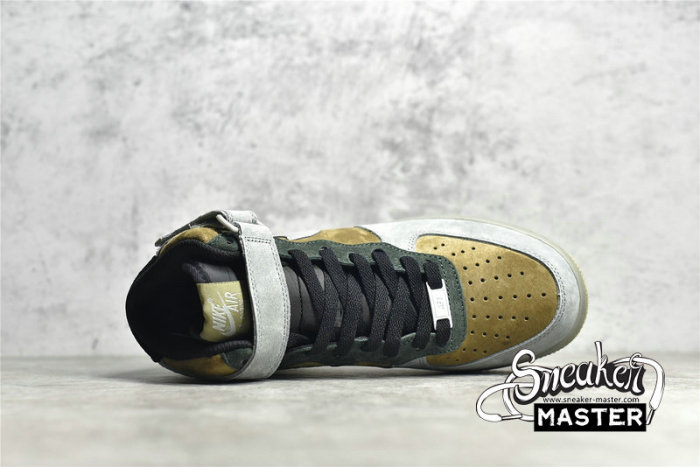 NIKE AIR FORCE 1 MID CHRISMAS REFLECTIVE DARK GREY/DARK GREEN-BLACK CQ5059-118