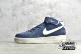 NIKE AIR FORCE 1 MID 07 SUEDE NAVY BLUE/NAVY BLUE/WHITE AA1118-007