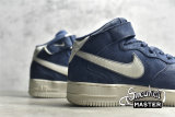 NIKE AIR FORCE 1 MID 07 SUEDE NAVY BLUE/NAVY BLUE/WHITE AA1118-007