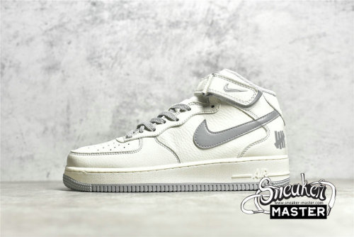 NIKE UNDEFEATED X AIR FORCE 1 MID SU19 BEIGE/SILVER/BEIGE AO6617-306