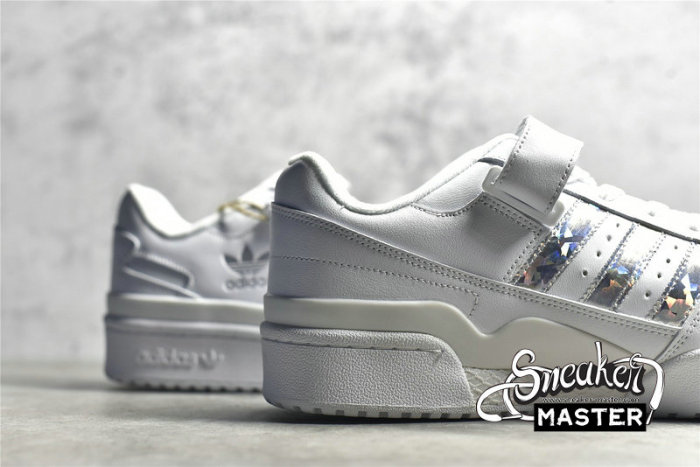 ADIDAS FORUM LOW SHOES CLOUD WHITE/CLOUD WHITE/SILVER GX0214