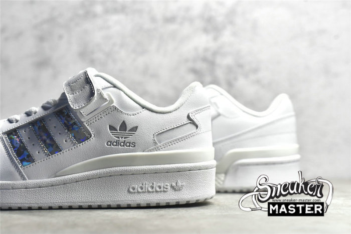 ADIDAS FORUM LOW SHOES CLOUD WHITE/CLOUD WHITE/SILVER GX0214