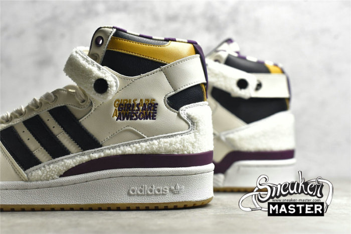 ADIDAS GIRLS ARE AWESOME X FORUM HIGH CHALK WHITE/CORE BLACK/PURPLE BEAUTY GY2632