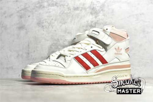 ADIDAS FORUM 84 HIGH SHOES OFF WHITE/GLOW PINK/VIVID RED H01670