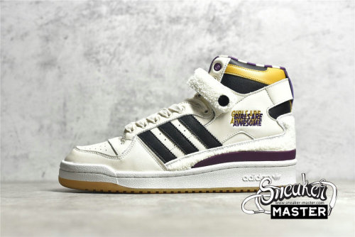 ADIDAS GIRLS ARE AWESOME X FORUM HIGH CHALK WHITE/CORE BLACK/PURPLE BEAUTY GY2632
