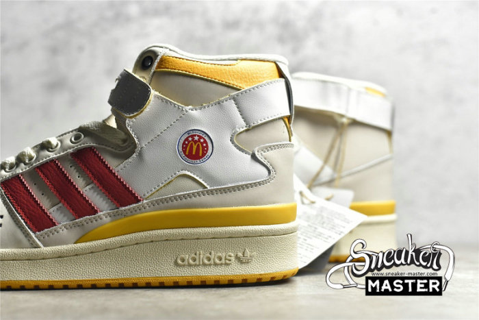 ADIDAS ERIC EMANUEL X FORUM 84 HIGH MCDONALD’S ALL-AMERICAN CLOUD WHITE/BOLD GOLD/CREAM WHITE H02575