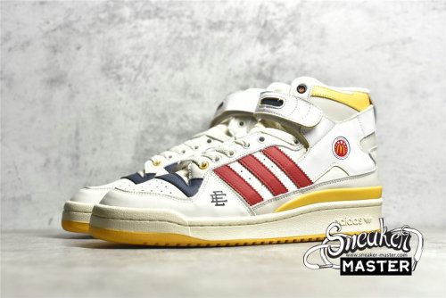 ADIDAS ERIC EMANUEL X FORUM 84 HIGH MCDONALD’S ALL-AMERICAN CLOUD WHITE/BOLD GOLD/CREAM WHITE H02575