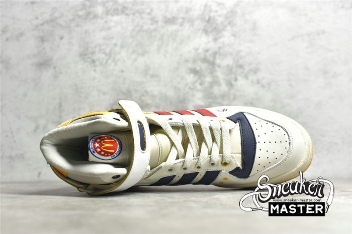 ADIDAS ERIC EMANUEL X FORUM 84 HIGH MCDONALD’S ALL-AMERICAN CLOUD WHITE/BOLD GOLD/CREAM WHITE H02575