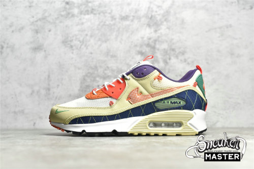 NIKE AIR MAX 90 MOUNTAINEERING TEAM GOLD/COASTAL BLUE/CAMELLIA/TOTAL ORANGE CZ9078-784