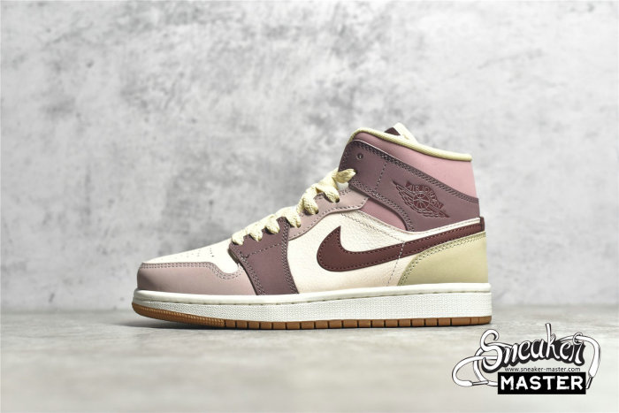 NIKE AIR JORDAN 1 MID SE BARELY ORANGE/DARK PONY/PALE IVORY/SMOKEY MAUVE/ROSEWOOD GRAIN DO7440-821