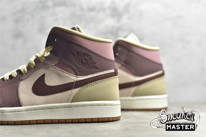 NIKE AIR JORDAN 1 MID SE BARELY ORANGE/DARK PONY/PALE IVORY/SMOKEY MAUVE/ROSEWOOD GRAIN DO7440-821