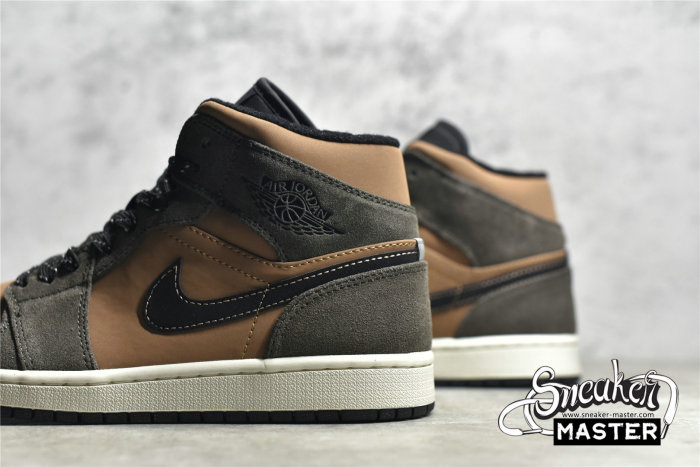 NIKE AIR JORDAN 1 MID SE DARK CHOCOLATE/ARCHAEO BROWN/BLACK/CRIMSON BLISS DC7294-200