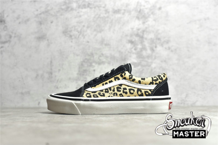 VANS ANAHEIM FACTORY SKOOL 36 DX BLACK/LEOPARD PRINT/WHITE VN0A54F39GI