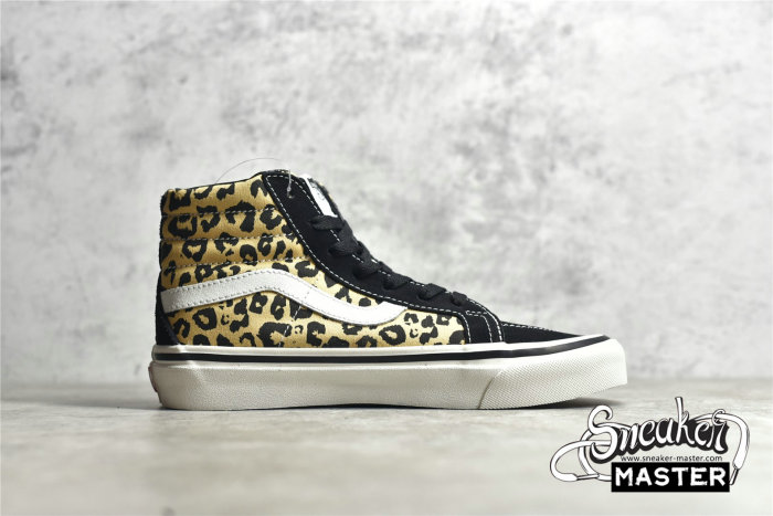 VANS ANAHEIM FACTORY SK8-HIGH 38 DX BLACK/LEOPARD PRINT/WHITE VN0A38GF9GI