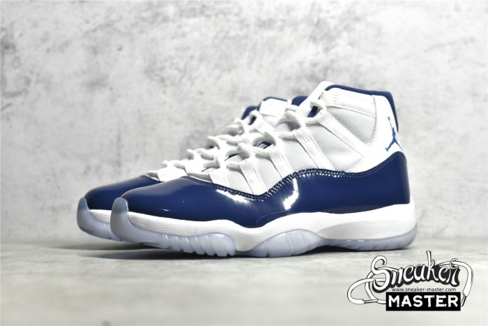 NIKE AIR JORDAN 11 RETRO WIN LIKE 82 WHITE/MIDNIGHT NAVY-UNIVERSITY BLUE 378037-123