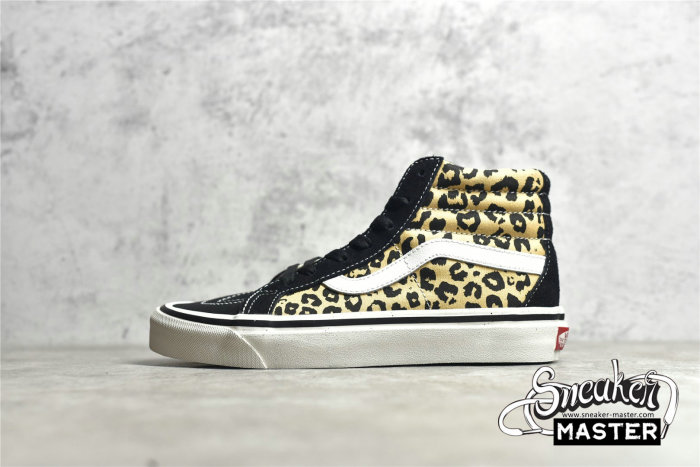 VANS ANAHEIM FACTORY SK8-HIGH 38 DX BLACK/LEOPARD PRINT/WHITE VN0A38GF9GI