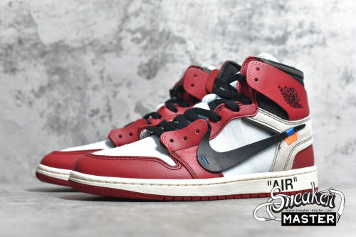 NIKE OFF-WHITE X AIR JORDAN 1 RETRO HIGH OG CHICAGO WHITE/BLACK-VARSITY RED-BLACK AA3834-101