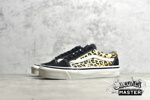 VANS ANAHEIM FACTORY SKOOL 36 DX BLACK/LEOPARD PRINT/WHITE VN0A54F39GI