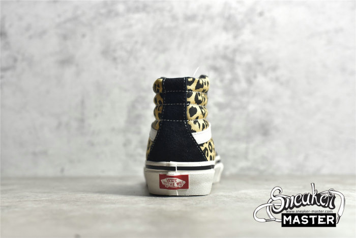 VANS ANAHEIM FACTORY SK8-HIGH 38 DX BLACK/LEOPARD PRINT/WHITE VN0A38GF9GI