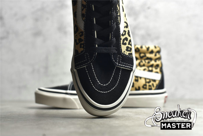 VANS ANAHEIM FACTORY SK8-HIGH 38 DX BLACK/LEOPARD PRINT/WHITE VN0A38GF9GI
