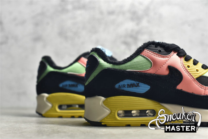 NIKE AIR MAX 90 WHITE/FUR/MULTI-COLOR CT1891-600