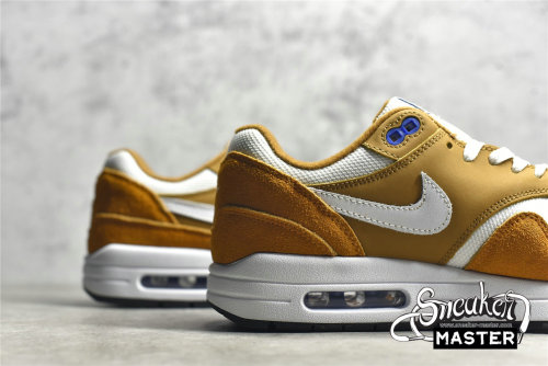 NIKE AIR MAX 1 PREMIUM RETRO CURRY DARK CURRY/SPORT BLUE/BLACK/TRUE WHITE 908366-700