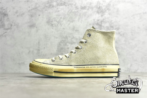 CONVERSE CHUCK TAYLOR 70S HIGH X THISISNEVERTHAT NEW VINTAGE LEMON ICING/PASTEL YELLOW 172395C