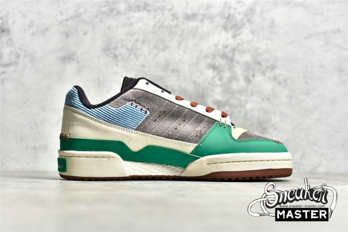 ADIDAS MELTING SADNESS X FORUM LOW SHOES BLUE/GREEN-BROWN GW8724