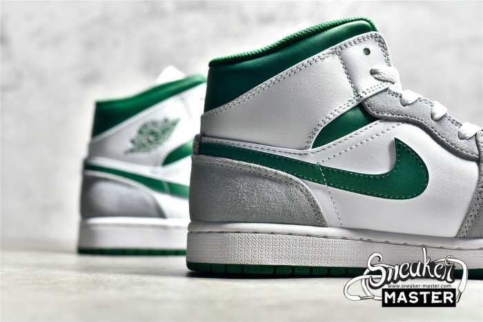 NIKE AIR JORDAN 1 MID SE WHITE/LIGHT SMOKE GREY/PINE GREEN DC7294-103