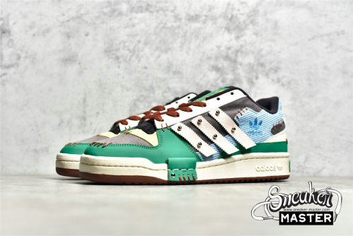 ADIDAS MELTING SADNESS X FORUM LOW SHOES BLUE/GREEN-BROWN GW8724