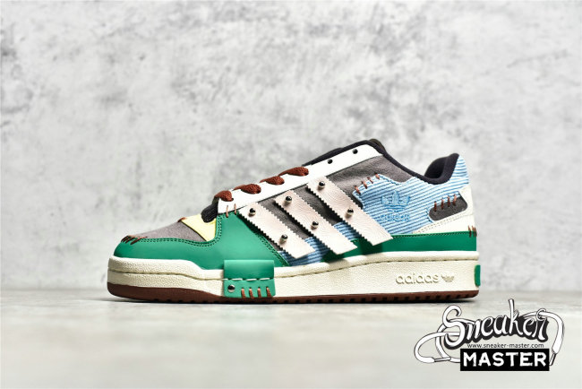 ADIDAS MELTING SADNESS X FORUM LOW SHOES BLUE/GREEN-BROWN GW8724