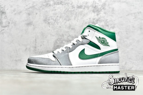 NIKE AIR JORDAN 1 MID SE WHITE/LIGHT SMOKE GREY/PINE GREEN DC7294-103