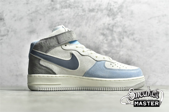 NIKE AIR FORCE 1 MID 07 BEIGE/LIGHT BLUE/GREY AL6896-559
