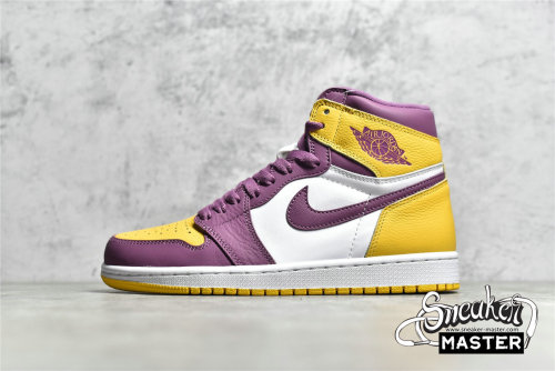 NIKE AIR JORDAN 1 HIGH RETRO OG BROTHERHOOD UNIVERSITY GOLD/LIGHT BORDEAUX/WHITE 555088-706