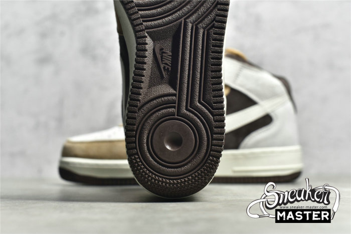 NIKE AIR FORCE 1 MID 07 WHITE/KHAKI-DARK BROWN-GREY AL6896-556