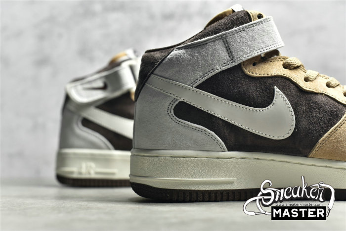 NIKE AIR FORCE 1 MID 07 WHITE/KHAKI-DARK BROWN-GREY AL6896-556