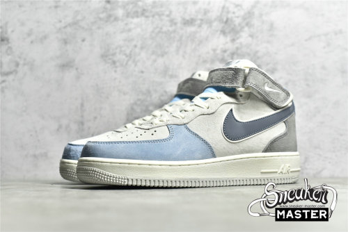 NIKE AIR FORCE 1 MID 07 BEIGE/LIGHT BLUE/GREY AL6896-559