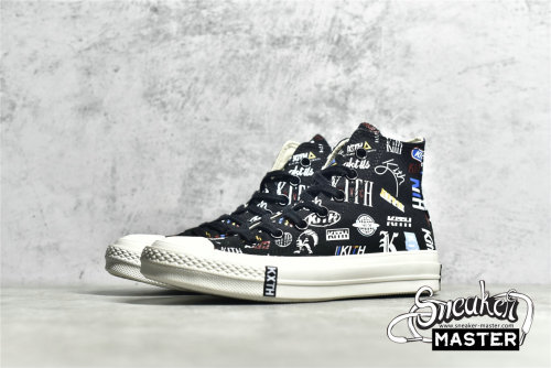 CONVERSE KITH X CHUCK TAYLOR ALL-STAR 70S HIGH 10TH ANNIVERSARY BLACK/MULTI/EGRE 172465C