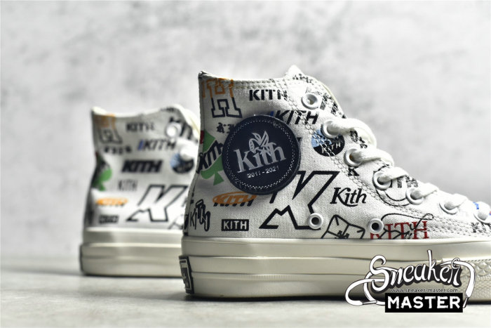 CONVERSE KITH X CHUCK TAYLOR ALL-STAR 70S HIGH 10TH ANNIVERSARY WHITE/MULTI/EGRE 172466C