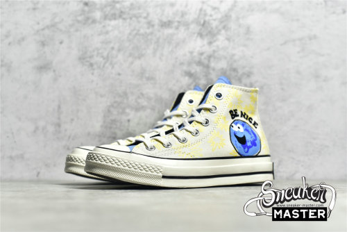 CONVERSE CHUCK TAYLOR ALL-STAR 70S HIGH SUNNY FLORAL BE NICE EGRET/UNIVERSITY BLUE/AMARILLO 172863C
