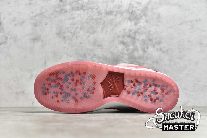 NIKE STRANGELOVE X DUNK LOW SB VALENTINE'S DAY BRIGHT MELON/GYM RED/MED SOFT PINK CT2552-600