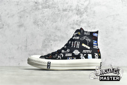 CONVERSE KITH X CHUCK TAYLOR ALL-STAR 70S HIGH 10TH ANNIVERSARY BLACK/MULTI/EGRE 172465C