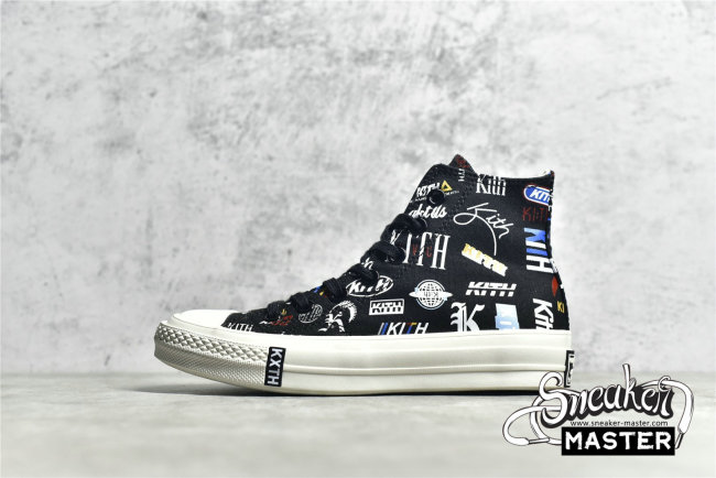 CONVERSE KITH X CHUCK TAYLOR ALL-STAR 70S HIGH 10TH ANNIVERSARY BLACK/MULTI/EGRE 172465C