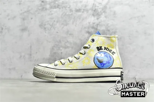 CONVERSE CHUCK TAYLOR ALL-STAR 70S HIGH SUNNY FLORAL BE NICE EGRET/UNIVERSITY BLUE/AMARILLO 172863C