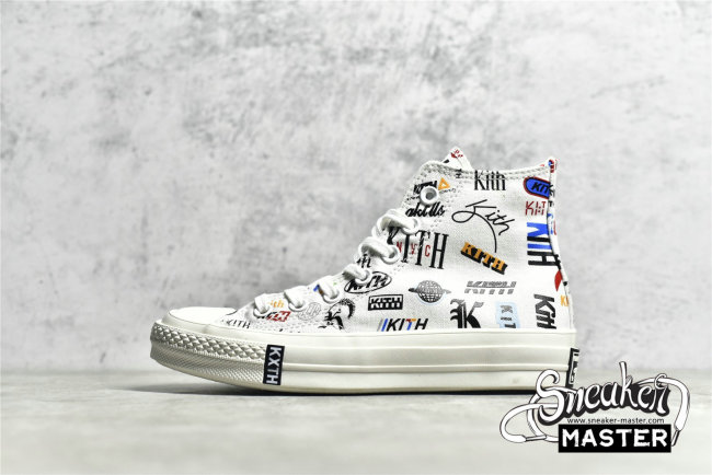 CONVERSE KITH X CHUCK TAYLOR ALL-STAR 70S HIGH 10TH ANNIVERSARY WHITE/MULTI/EGRE 172466C